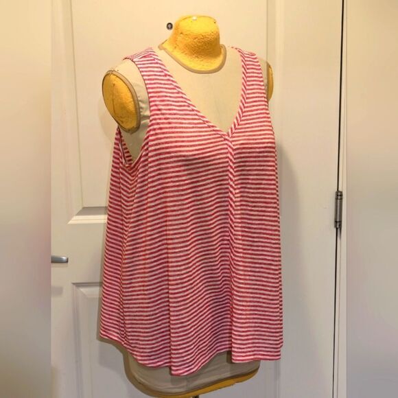 $5 Item! GUC Torrid 4X Knit Red and White Striped Jersey Swing Tunic Tank - Picture 10 of 10